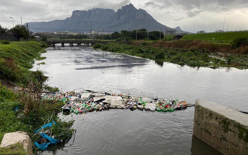 Litter booms were installed along the Black River.